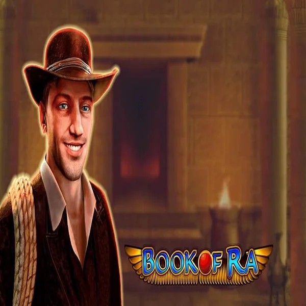 Slots logo of Book of Ra from Greentube at Gambiva Casino
