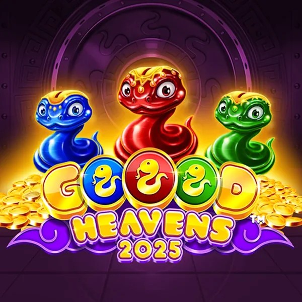 Goood Heavens slot logo by Rarestone Gaming at Gambiva Casino