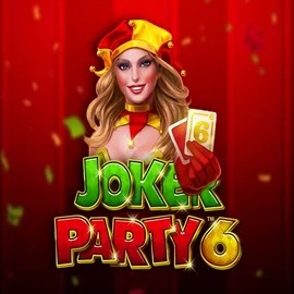 Joker Party 6 slot logo by Greentube at Gambiva Casino
