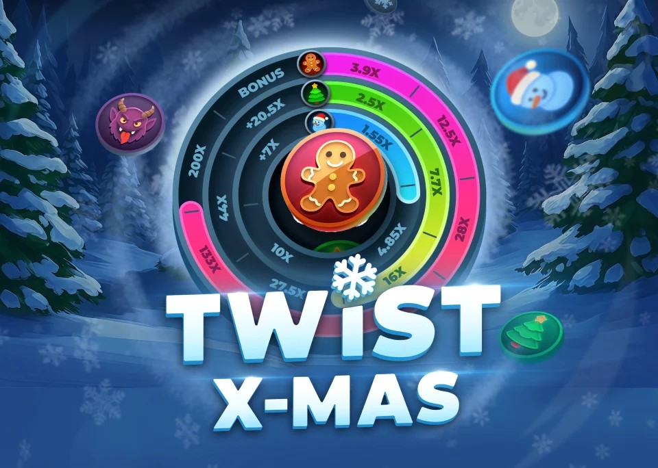 Twist X-mas slot logo by InOut at Gambiva Casino